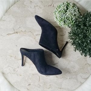 Sam Edelman Navy Suede Pointed-Toe Mule Heels
